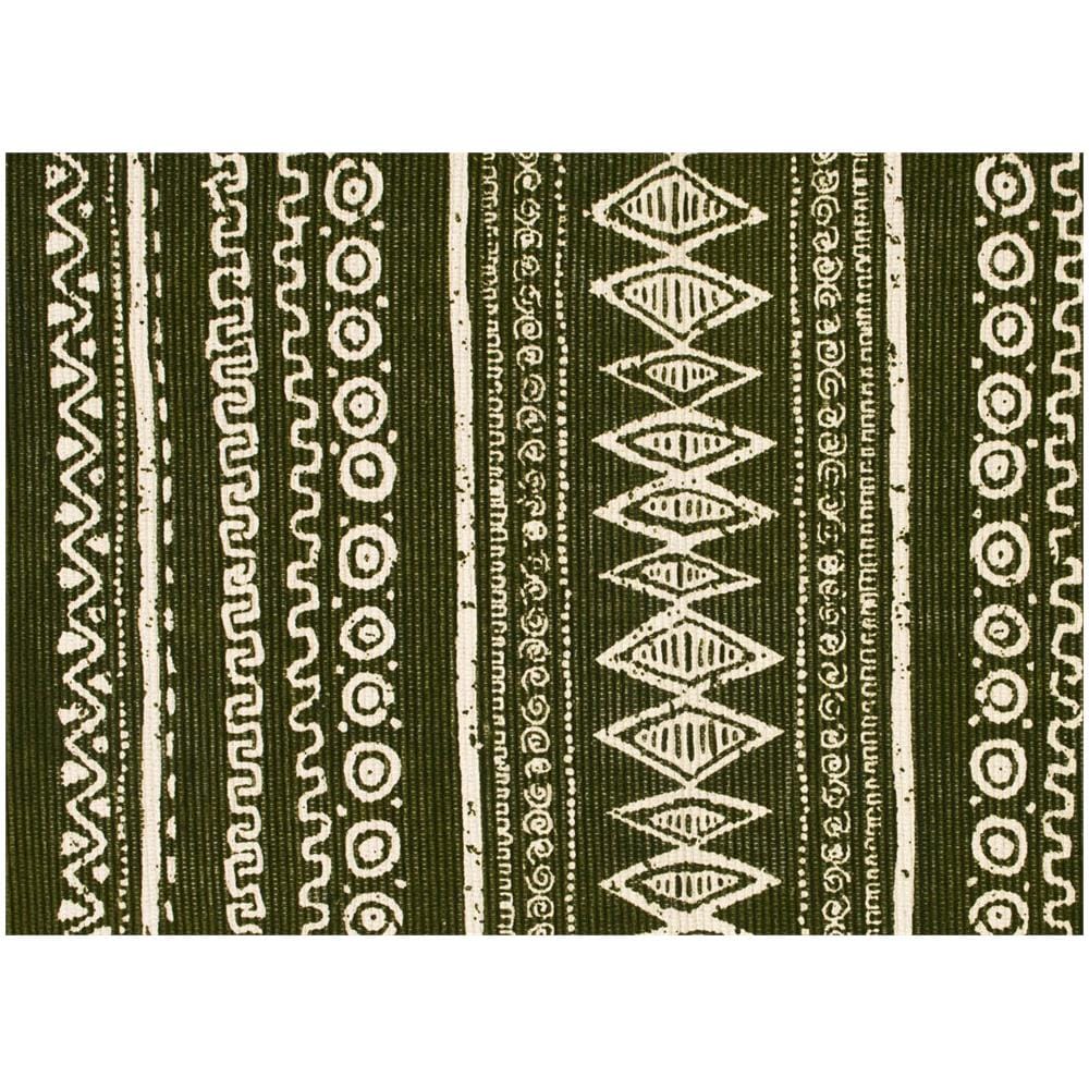 Tappeto Passatoia Cucina Indiano 100% Cotone Disegno Etnic Verde 55x230 Verde - Foto 5