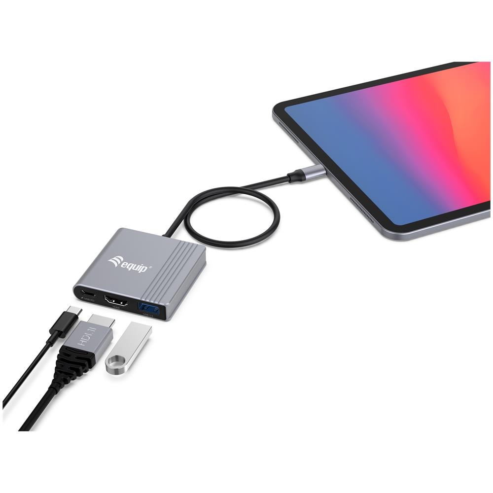 133488 adattatore grafico USB 3840 x 2160 Pixel Nero, Grigio - Foto 4