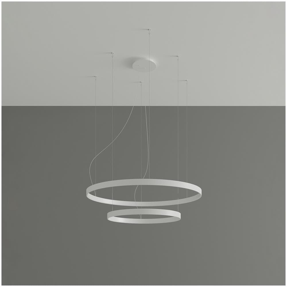Sollux Lighting Lampadario Rio 2 55/78 Bianco Led 4000k Th. 178 - Moderno Lampadario Bianco 150x78x78 Cm - Foto 2