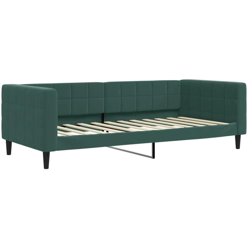 Letto Da Giorno Verde Scuro 90x200 Cm In Velluto - Foto 1