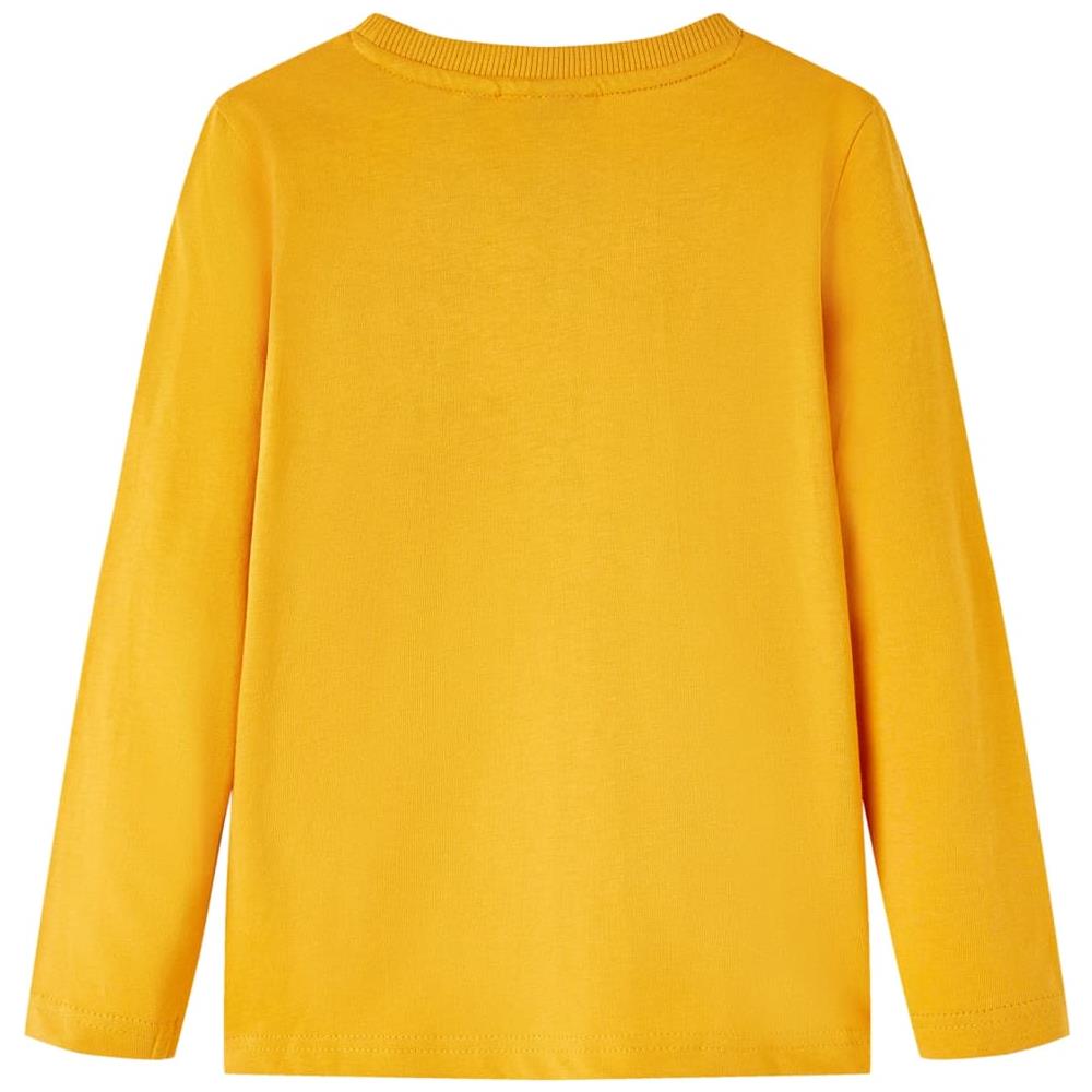 Maglietta Da Bambino A Maniche Lunghe Con Stampa Orso Ocra 116 - Foto 2