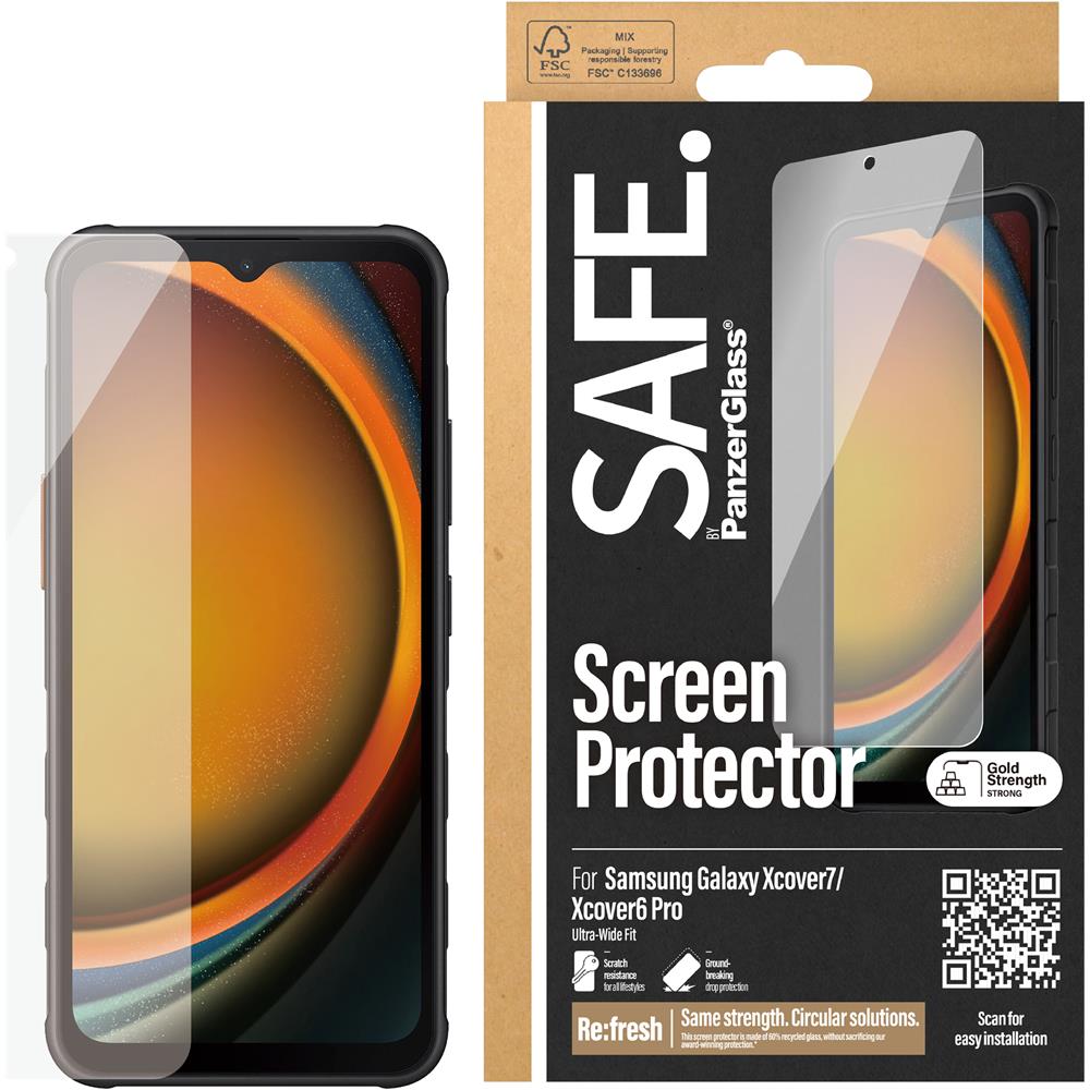 SAFE. by Samsung Xcover 7 UWF*BULK - You probably know them: the moments when you want a strong protector for your smartphone - when you're dancing the night away in the club - in a wild selfie session or escaping the daily grind with lots of action. The screen protector from SAFE. by is just right for this - because it protects the display like a discreet airbag against annoying scratches or breakages - while retaining the stylish look and functionality of your smartphone. The scree - Foto 2