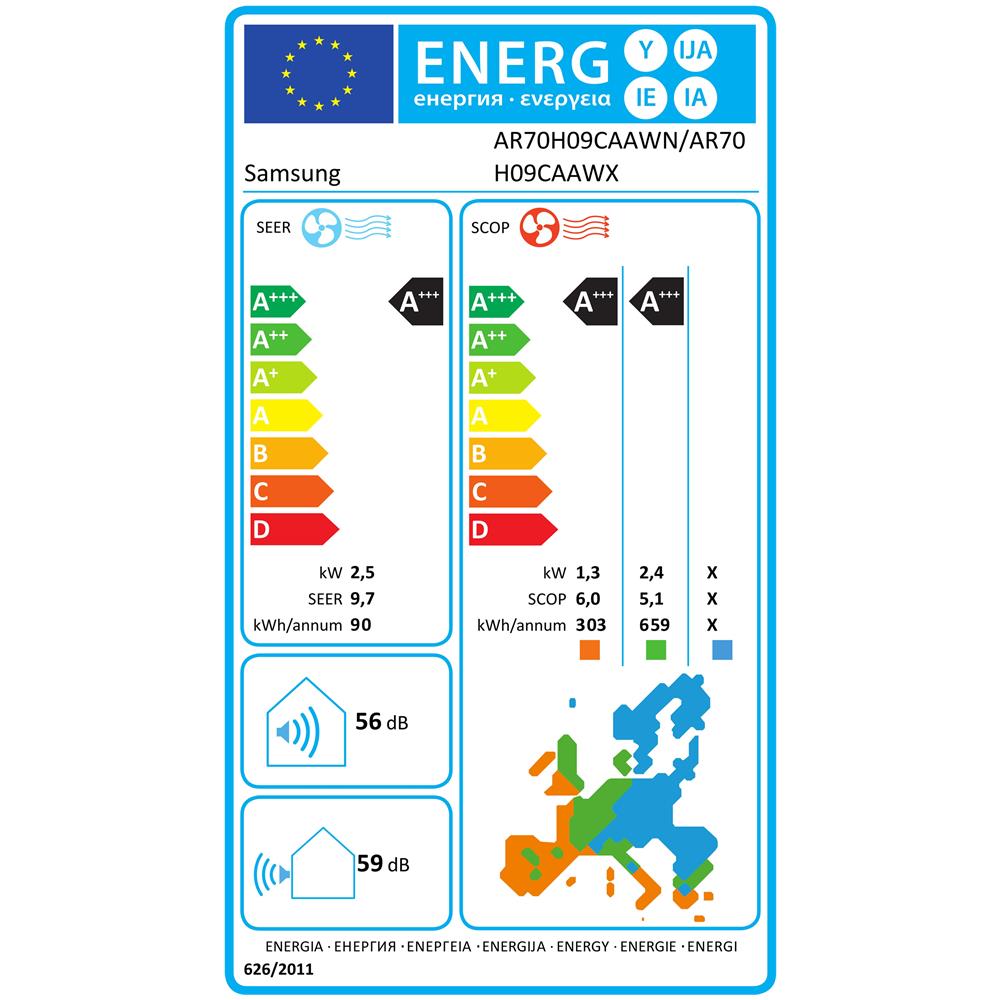 WindFree Première+ AR70H09CAAWNEU Unità Interna Climatizzatore 9000 BTU 2,5 kW Inverter Wi-Fi Bianco - Foto 2
