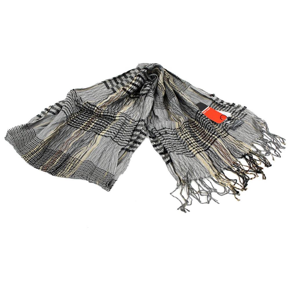 Sciarpa Uomo Pashmina Stropicciata Jc3398 Grigio - Foto 2