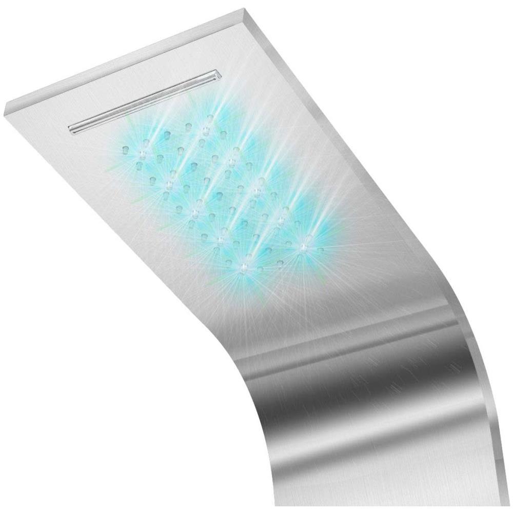 Sistema Pannello Doccia In Acciaio Inossidabile Curvo - Foto 7