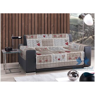 Confezioni Giuliana Copripoltrona Trapuntato 1 Posto Love Tirolo Shabby Rosso - Made In Italy