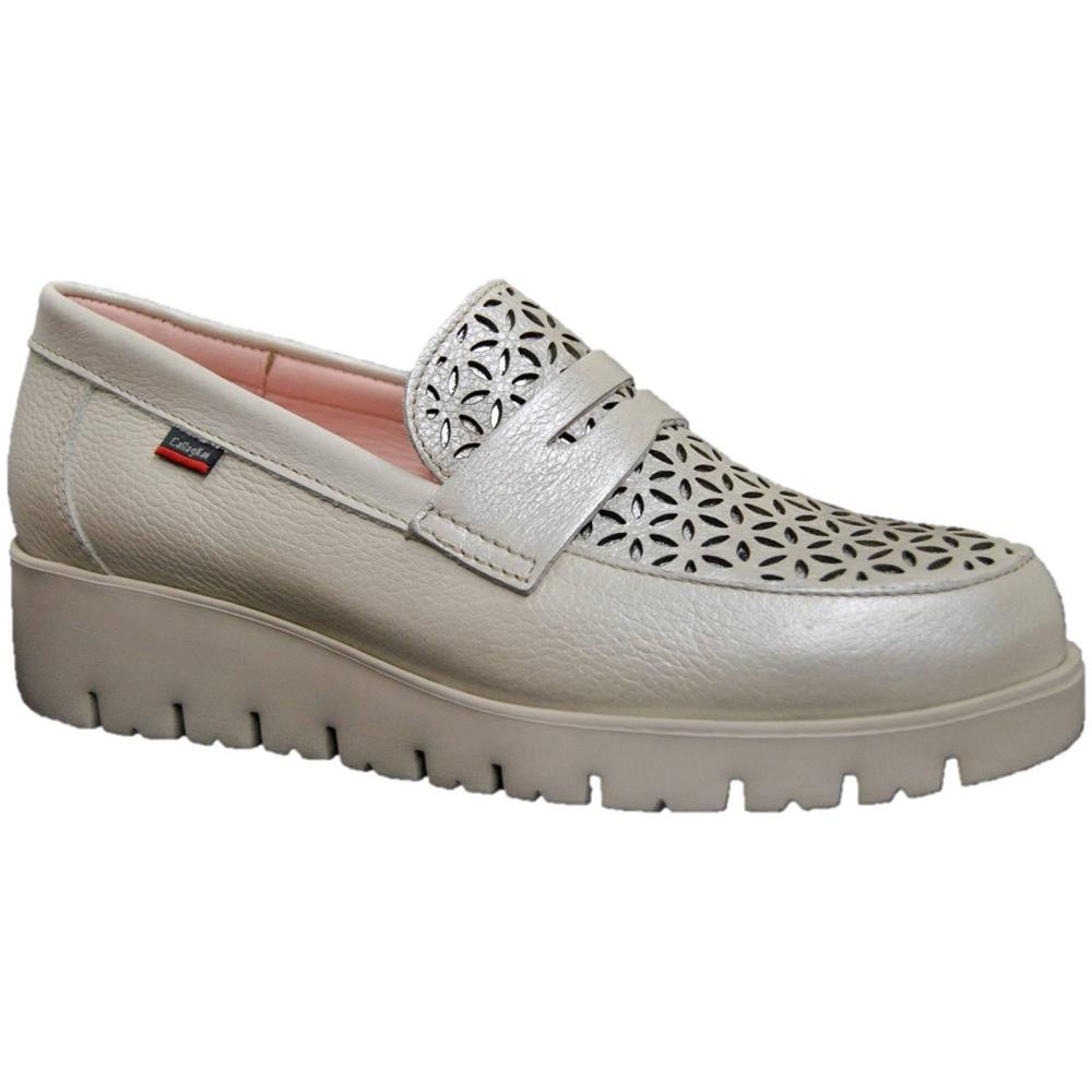 89851 Sneakers Scarpe Slip On Mocassini Ultralight Donna Pelle Beige 38 - Foto 1
