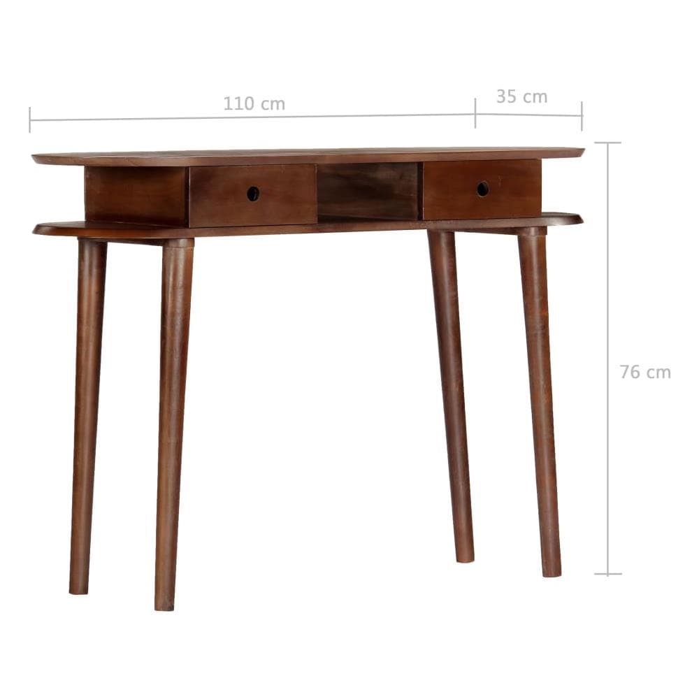Tavolo Consolle 110x35x76 Cm Legno Massello Di Acacia - Foto 7