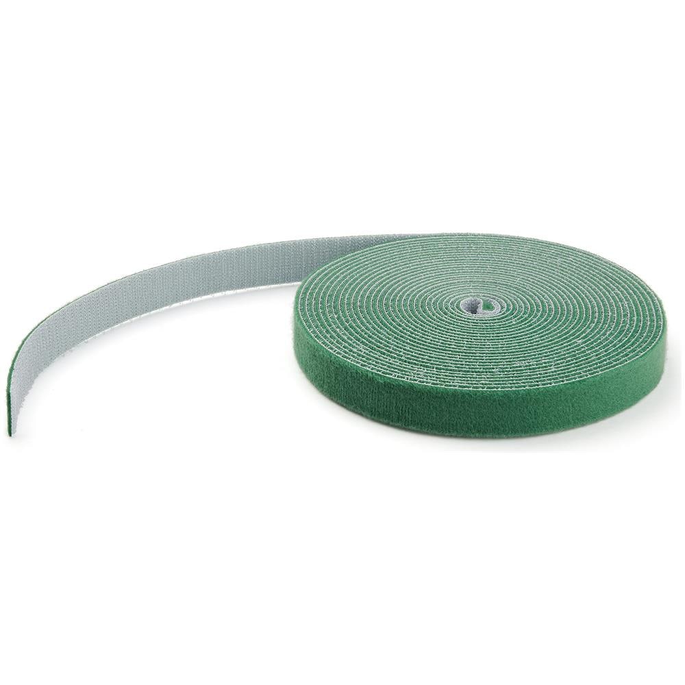 Rotolo di nastro a strappo da 30,5 m - Fascette riutilizzabili da tagliare su misura - Feltro adesivo autobloccante - Fascette serracavo con fissaggio a strappo per cavi industriali - Verde - Foto 1