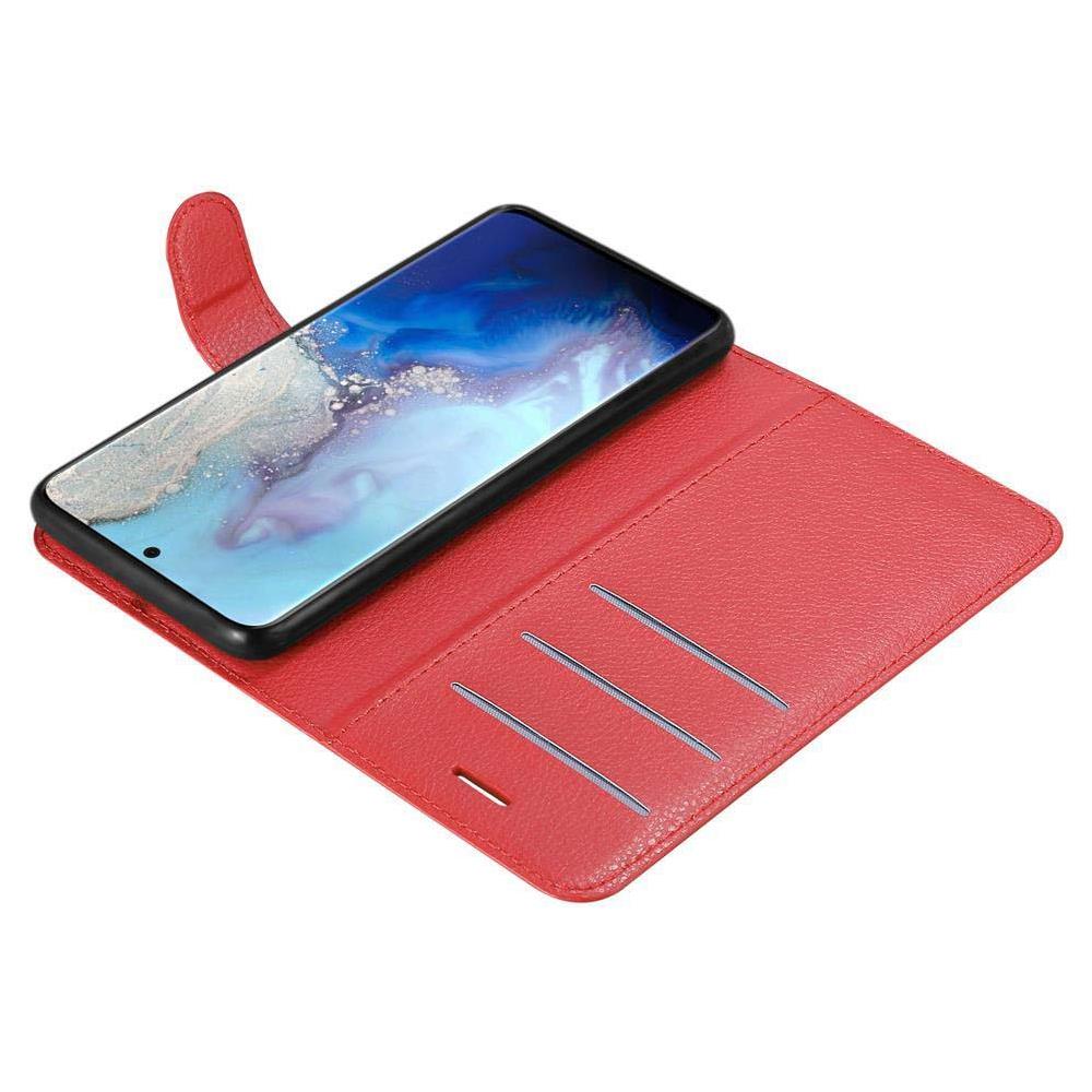 Custodia Compatibile Con Samsung Galaxy S20 In Rosso Carminio - Coperchio Protettiva Con Chiusura Magnetica, Funzione Stand E Tasca Per Le Carte - Foto 8