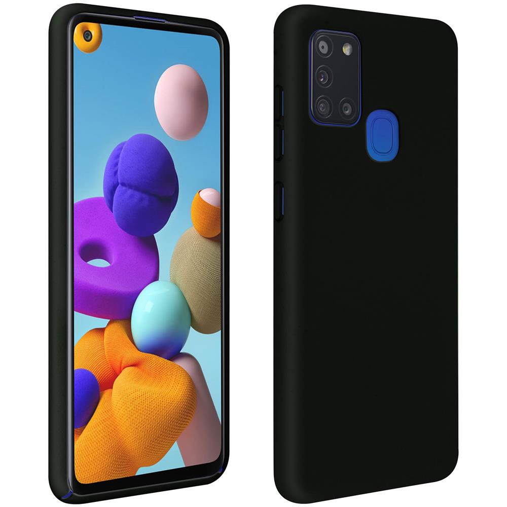 Cover Silicone Samsung Galaxy A21s Semi-rigida Opaca Soft Touch Nero - Foto 1