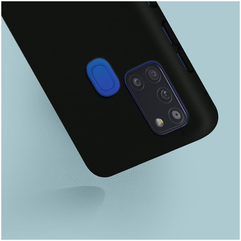 Cover Silicone Samsung Galaxy A21s Semi-rigida Opaca Soft Touch Nero - Foto 5