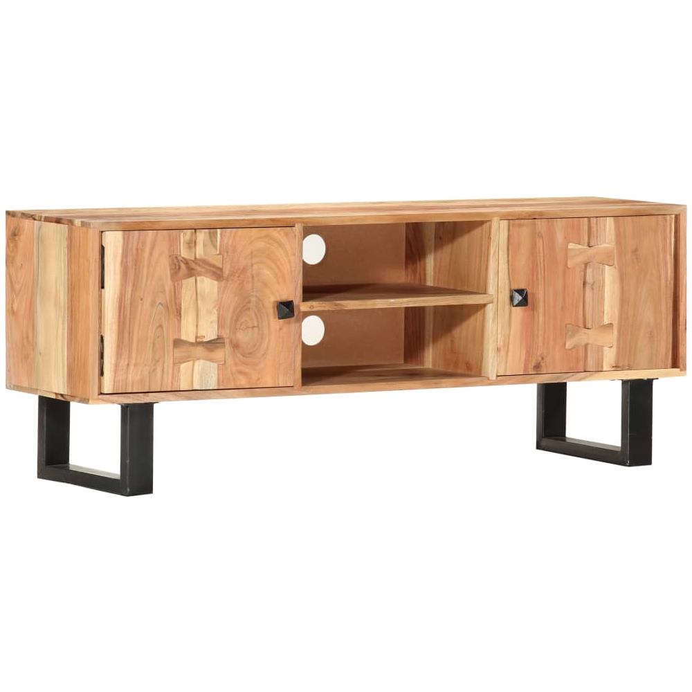 Mobile Porta TV 118x30x45 cm in Legno Massello di Acacia - Foto 1