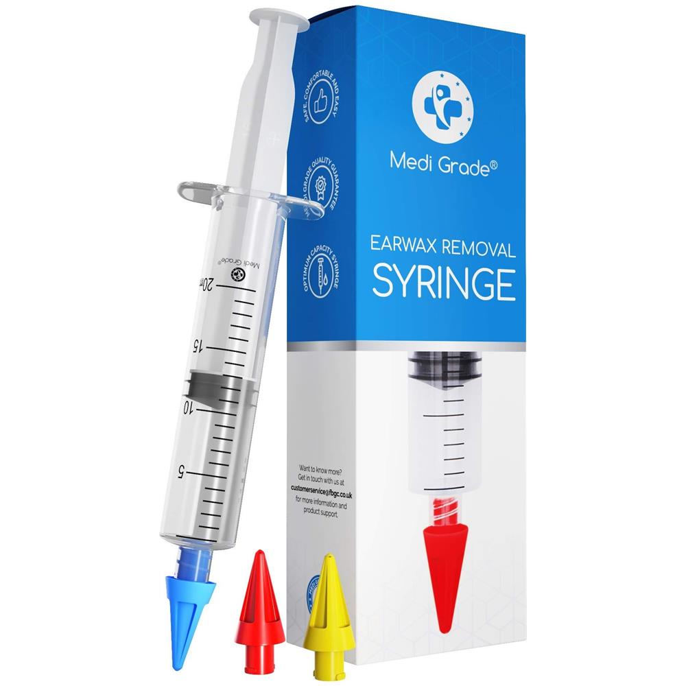 Cerume Remover Siringa Kit - 3 X Soft Quad-stream Cerume Rimozione Suggerimenti - Riutilizzabile Ear Cleaner Da Medi Grade - Migliora Udito E Lorecchio Salute In Modo Naturale - Ear Siringa Kit Per Professional Usa - Foto 1