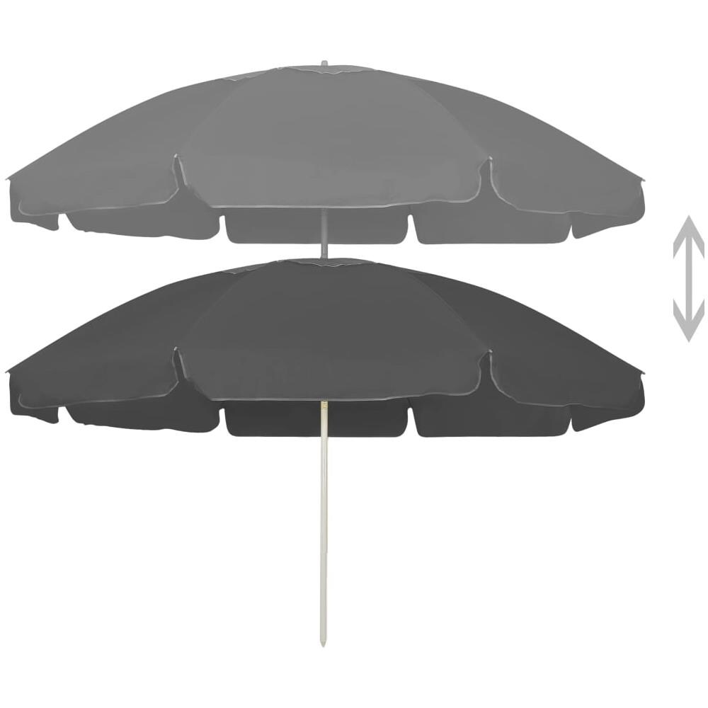 Ombrellone da Spiaggia Antracite 240 cm - Foto 2