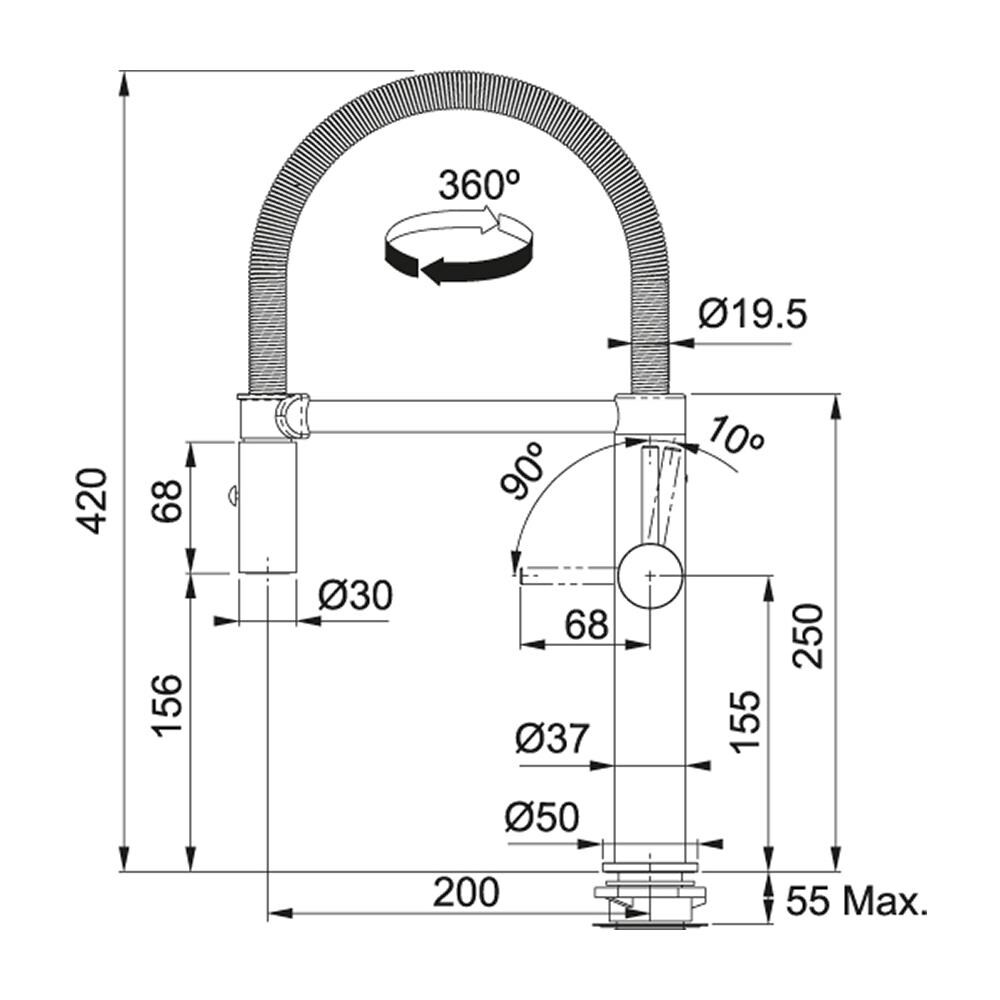 Miscelatore Monocomando Lavello Con Bocca Girevole Panera L Sempiro, 1 Pe - Foto 2