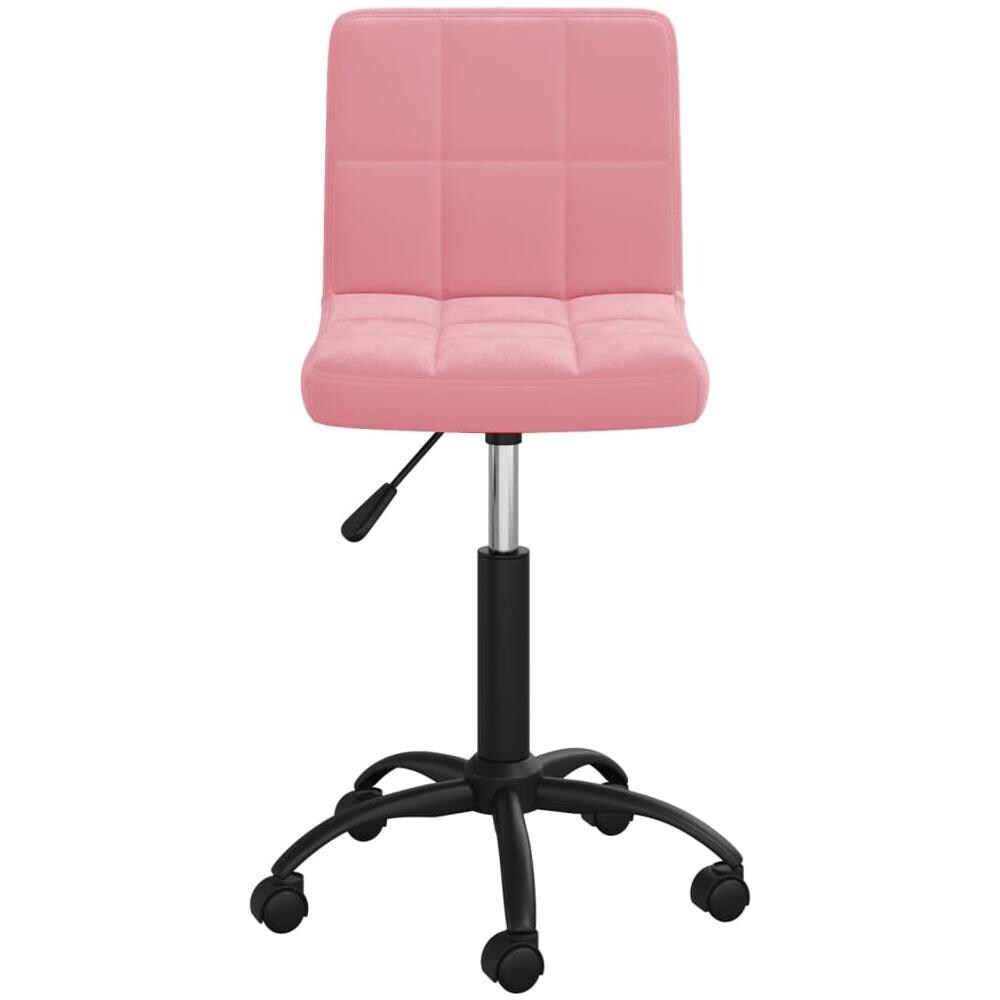 Sedia Girevole Da Ufficio Rosa In Velluto - Foto 2