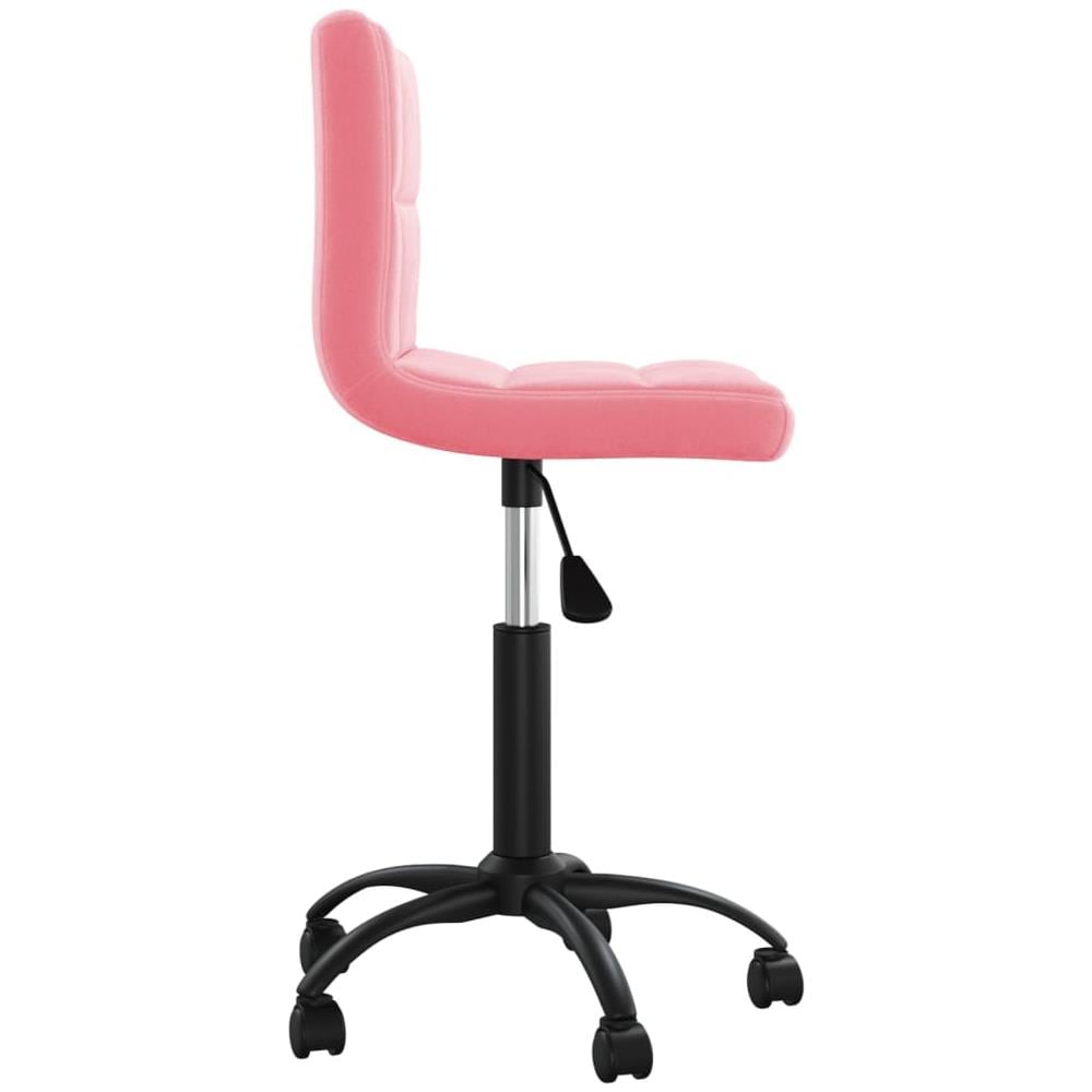 Sedia Girevole Da Ufficio Rosa In Velluto - Foto 3