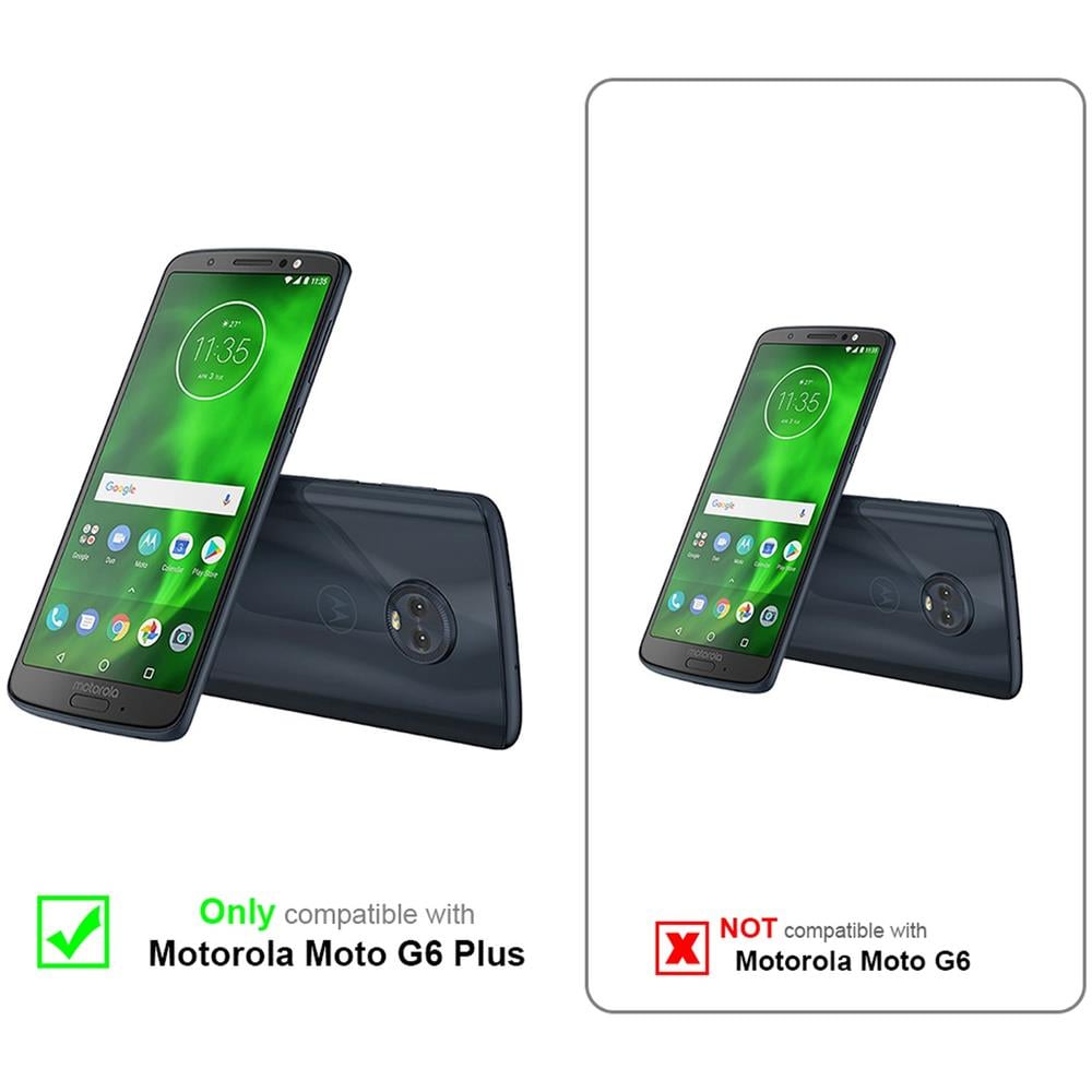 Custodia Compatibile Con Motorola Moto G6 Plus In Lilla Scuro Fiore - Coperchio Protettivo In Design Floreale Con Chiusura Magnetica, Funzione Stand E Slot Per Carte - Foto 2