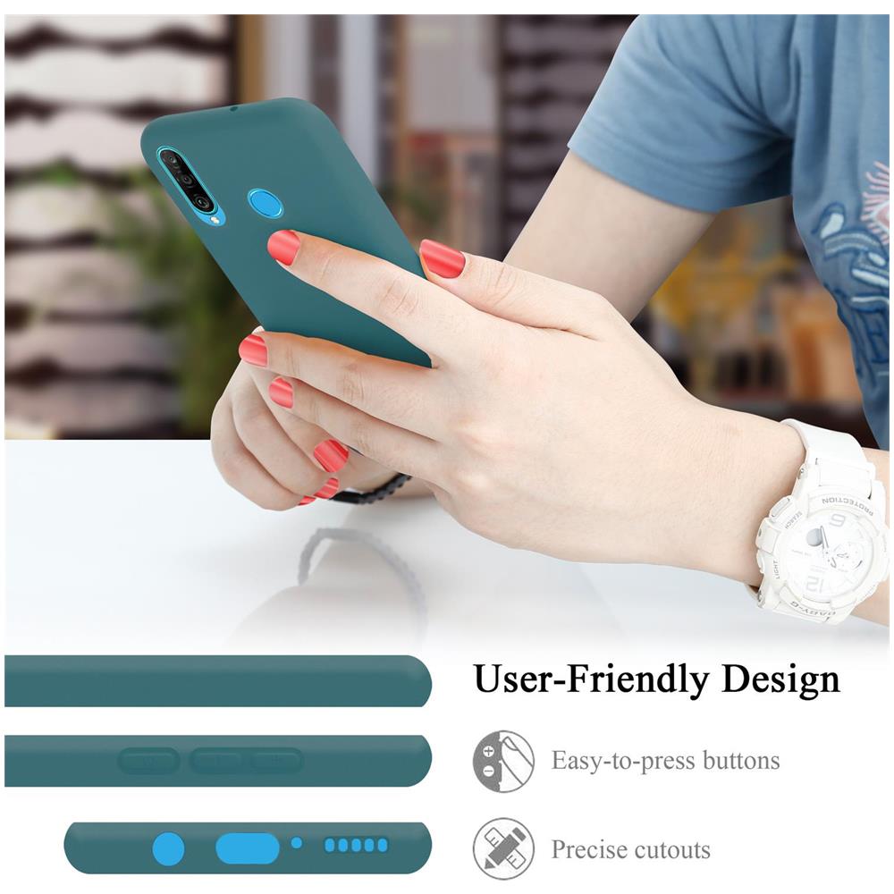 Custodia Compatibile Con Huawei P30 Lite In Liquid Verde - Coperchio Protettivo In Silicone Tpu Flessibile - Foto 7