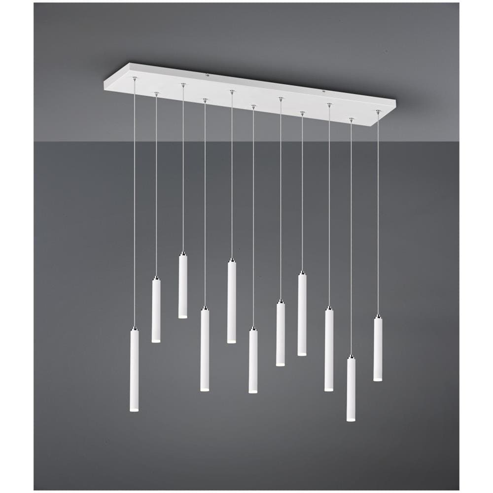 Tubular Sospensione Led Rettangolare 11 Tubi Bianca Intensita' Regolabile Con Interruttore D. 2,2 L. 115cm - Foto 1