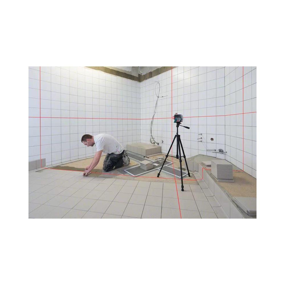 Professional Gll 3-80 C Livella System, 1 Batteria 12v, Laser Rosso, Con App, Raggio D’azione: Fino A 30 M, Supporto Universale Bm 1, L-boxx, 12 V, Set Di 3 Pezzi - Foto 5