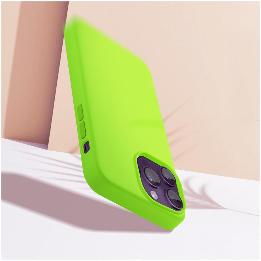 Cover Per Iphone 14 Pro Max Ibrida Semirigida Sottile Leggera Verde Lime - Foto 2