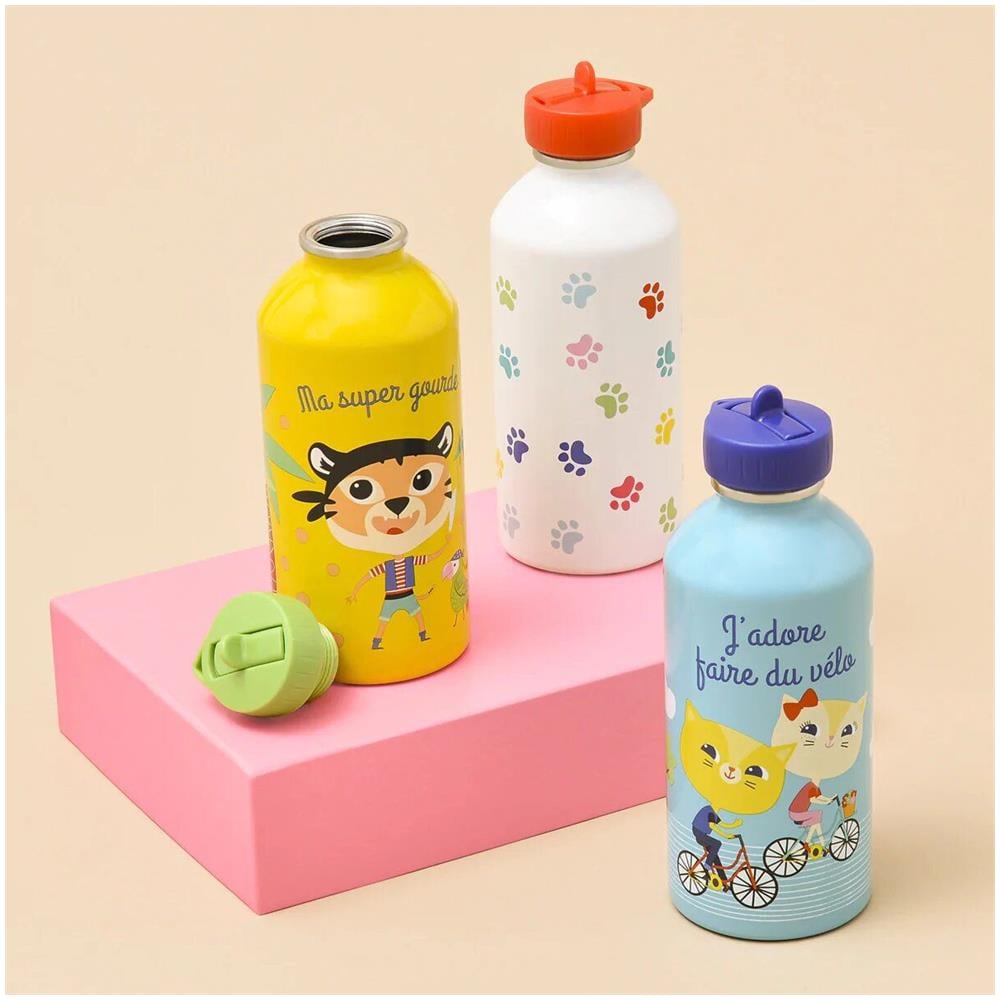 Bottiglia In Acciaio Inox Per Bambini - Bicicletta E Gatti - Foto 1