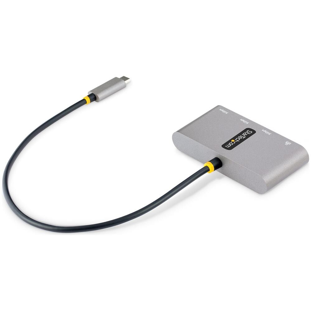 Hub USB-C con Ethernet a 3 porte - Adattatore USB Type-C con 3x USB-A e 1X Ethernet Gigabit - Splitter USB C Alimentato da Bus- USB 3.0 5Gbps - Hub Portatile USB-C /USB-A - Cavo Integrato da 30cm - GbE - Foto 2