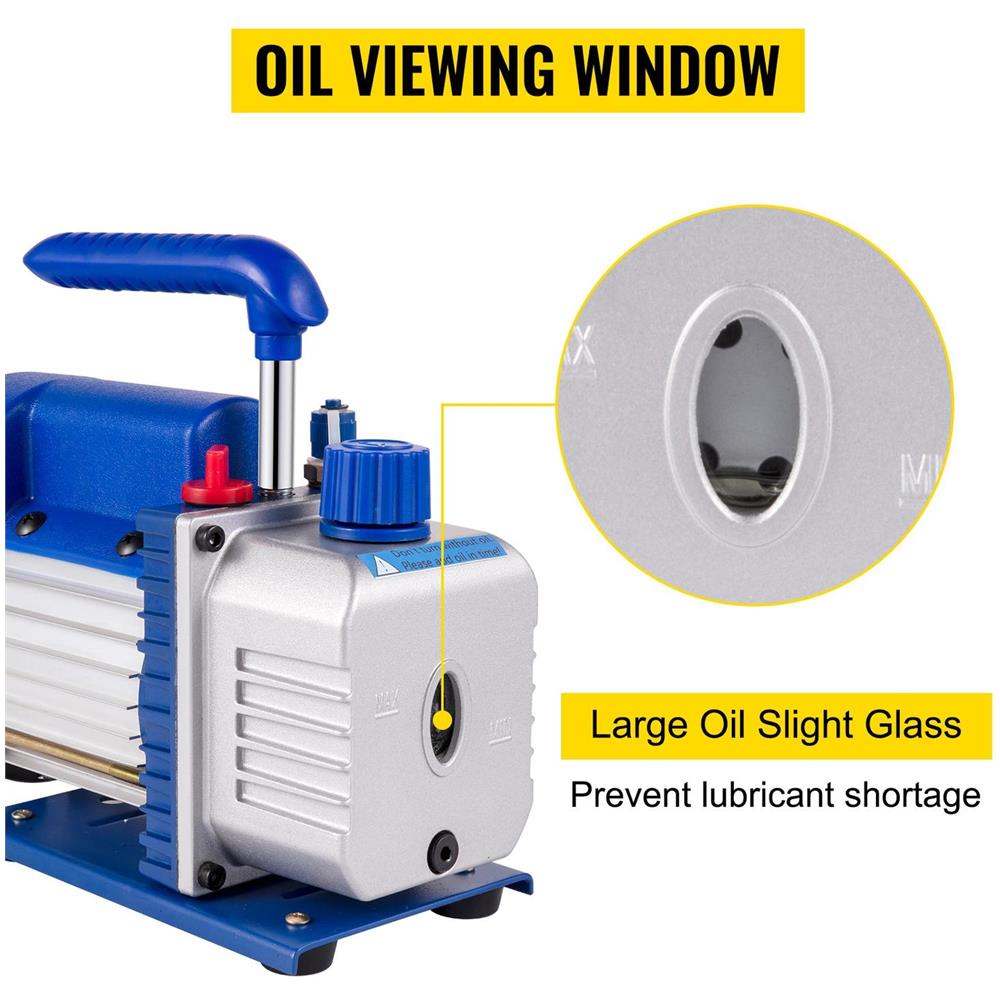 Kit Pompa Del Vuoto Per Refrigeranti 1,8-12cfm Con Manometro A Manicotto - Foto 2