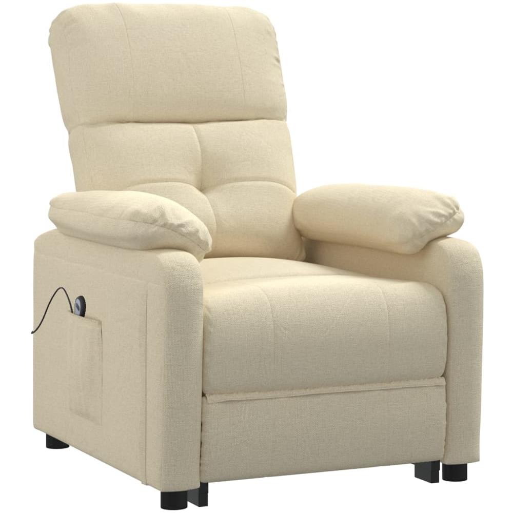 Poltrona Alzapersona Crema In Tessuto - Foto 3