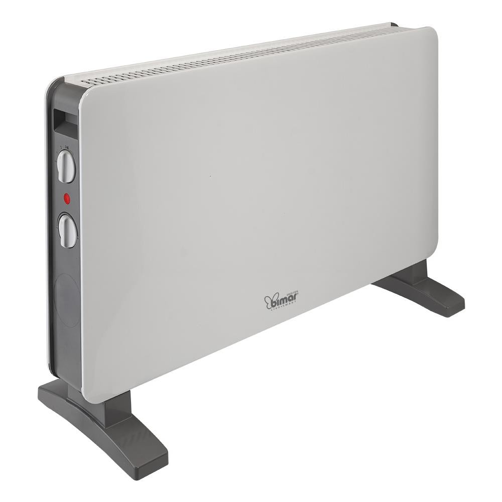 Termoconvettore a Covenzione Naturale HC512 con Funzione Turbo Termostato Ambiente Regolabile Idoneo per Ambienti Fino a 20 mq Potenza 2000 W Colore Bianco /Grigio - Foto 1