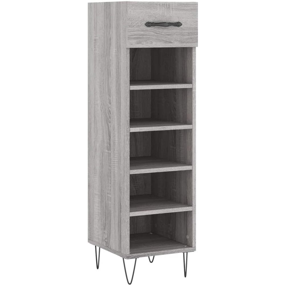 Scarpiera Grigio Sonoma 30x35x105 Cm In Legno Multistrato - Foto 2