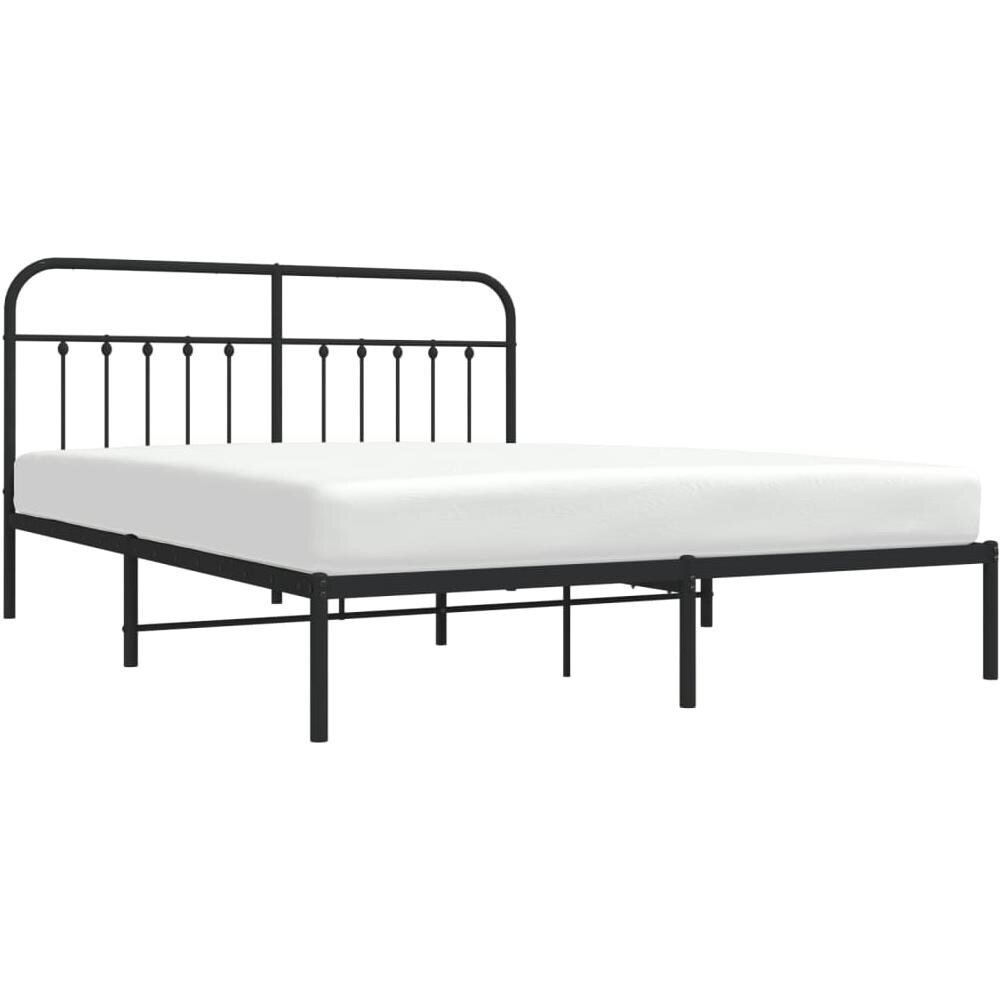 Giroletto Con Testiera In Metallo Nero 183x213 Cm - Foto 3