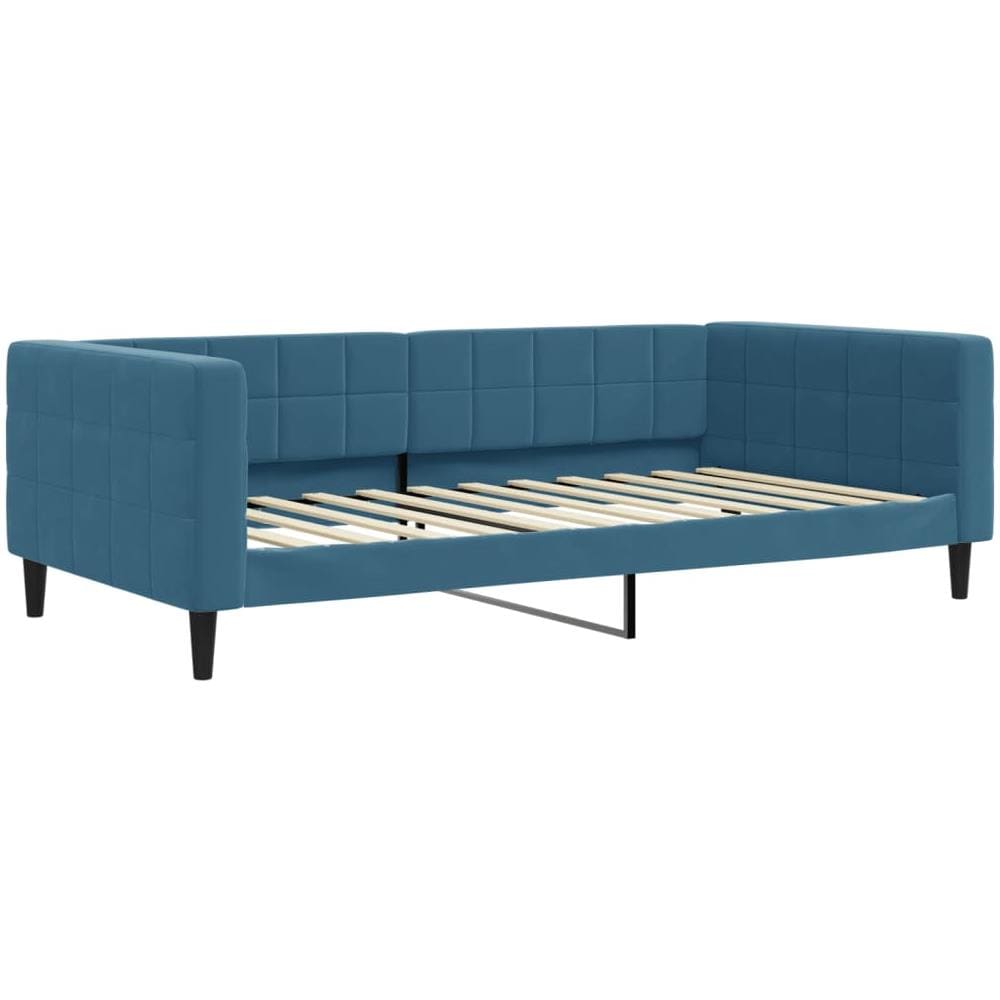 Letto Da Giorno Blu 100x200 Cm In Velluto - Foto 1