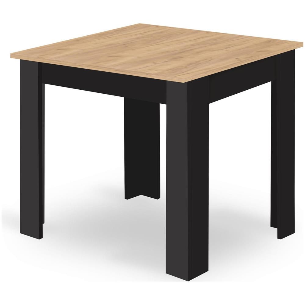 Set da tavolo artigianale con 4 sedie RIXK, gambe nere + gambe naturali NP - Foto 10