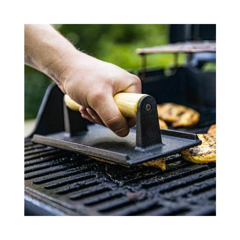 Pressa per carne in ghisa KH-1758 per hamburger e bistecche perfetti - Foto 7