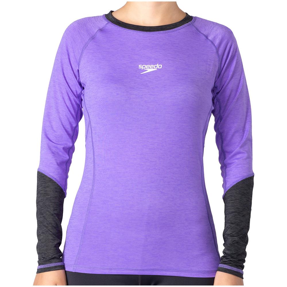 Rashguard casual femminile L /S, Ultra viola /nero - S - Foto 1