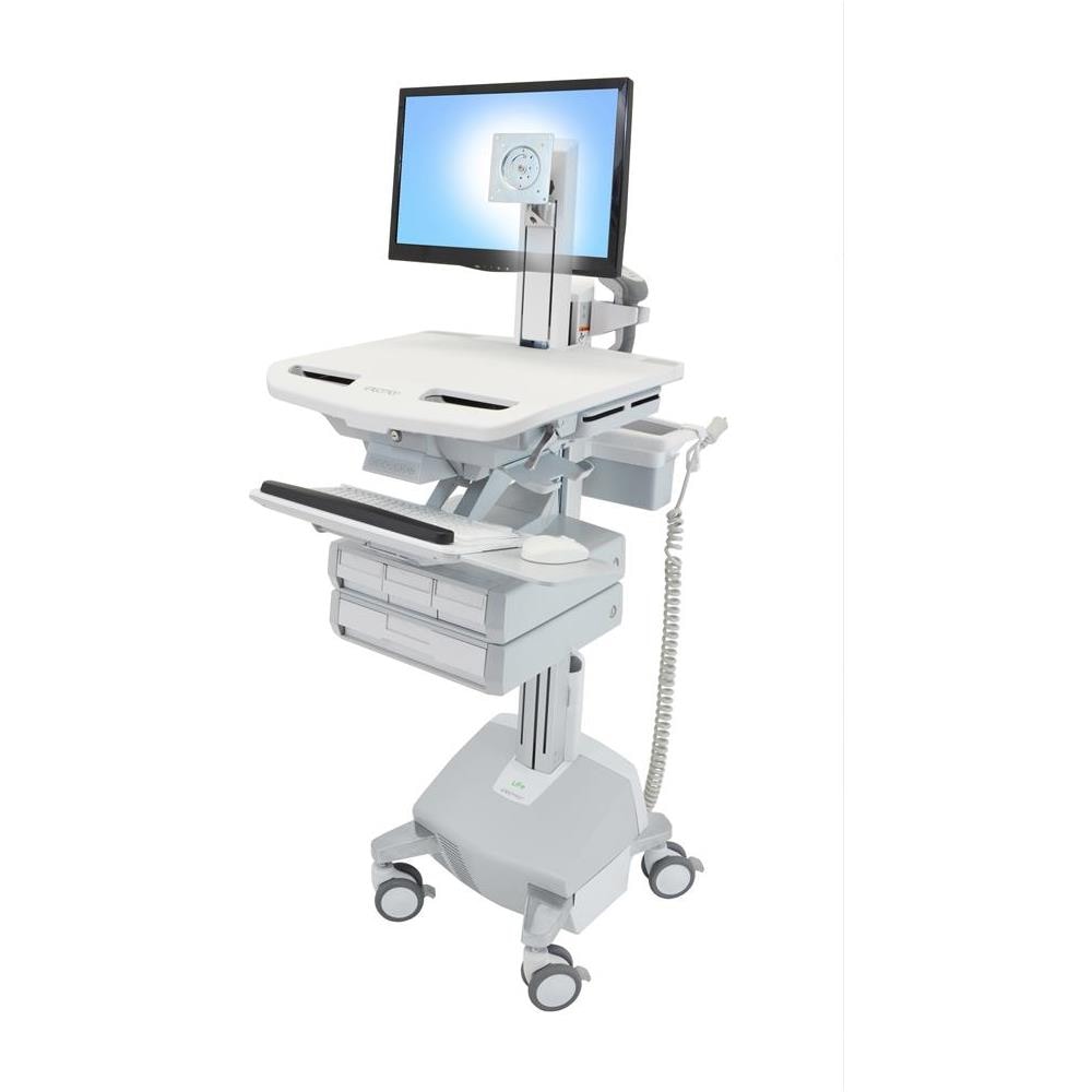 Carrello StyleView con Snodo per LCD Colore Bianco e Grigio - Foto 1