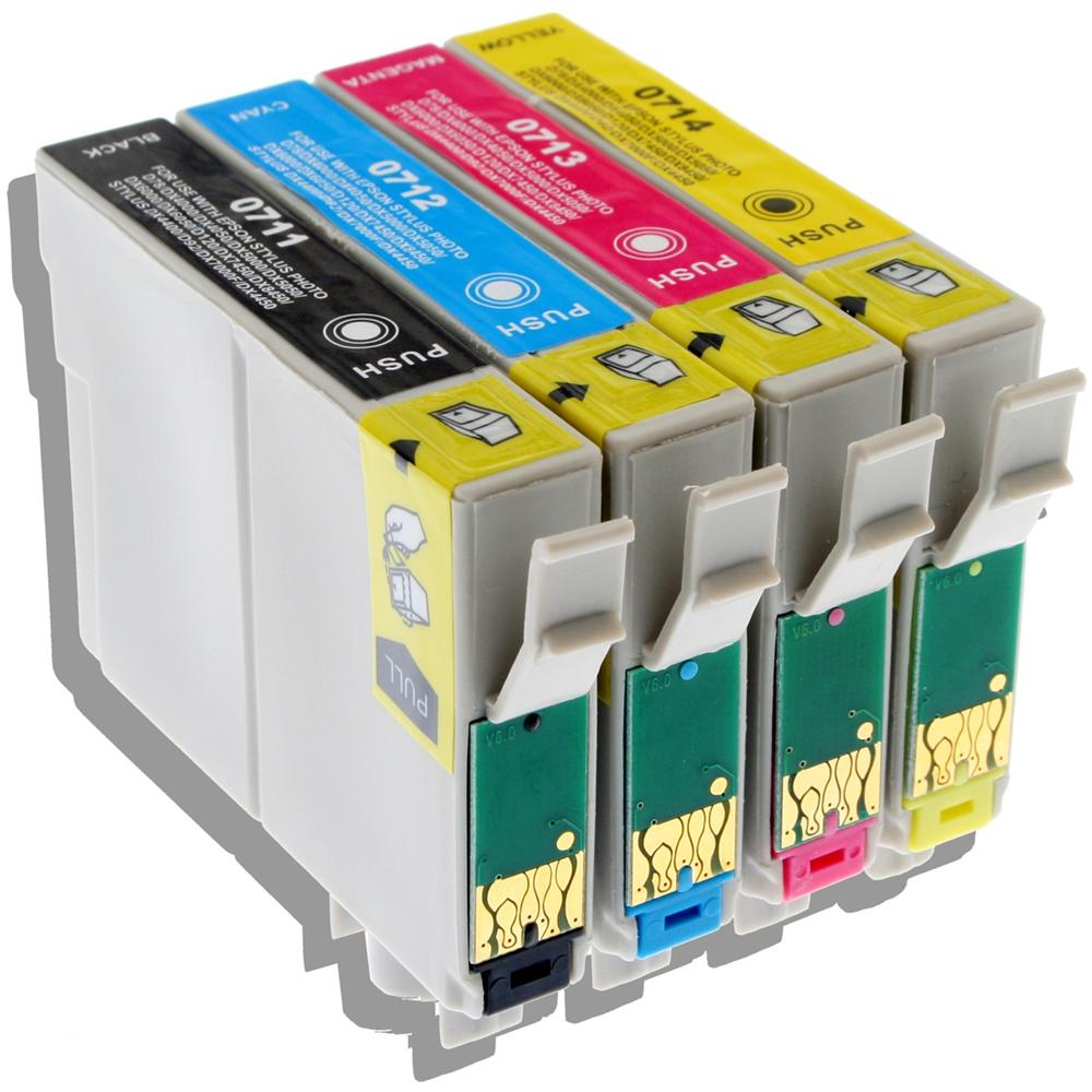 Cartuccia Compatibile Epson T0712 T0892 Nero Stylus D78 D92 D120 Dx4000 Dx4400 Dx5000 Dx7000f Dx8400 S20 Sx100 Sx200 Sx205 Sx209 Sx210 Sx215 Sx401 - Foto 1