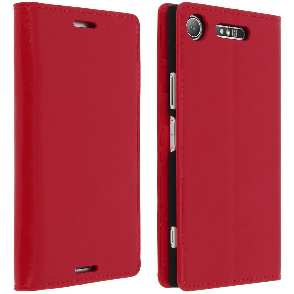 Custodia Per Sony Xperia Xz1 - Serie First Class In Pelle Rossa - Foto 2