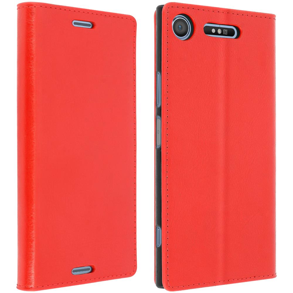 Custodia Per Sony Xperia Xz1 - Serie First Class In Pelle Rossa - Foto 15