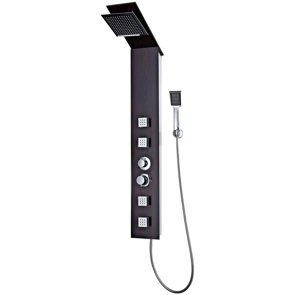 Sistema Pannello Doccia In Vetro Marrone - Foto 2