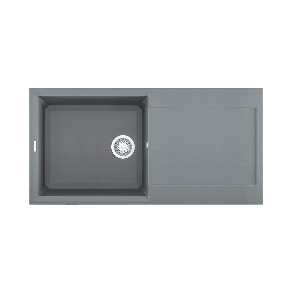 Lavello Easy 480 Metaltek 100x50 cm 1 vasca con gocciolatoio Colore Titanium 73 - Foto 1