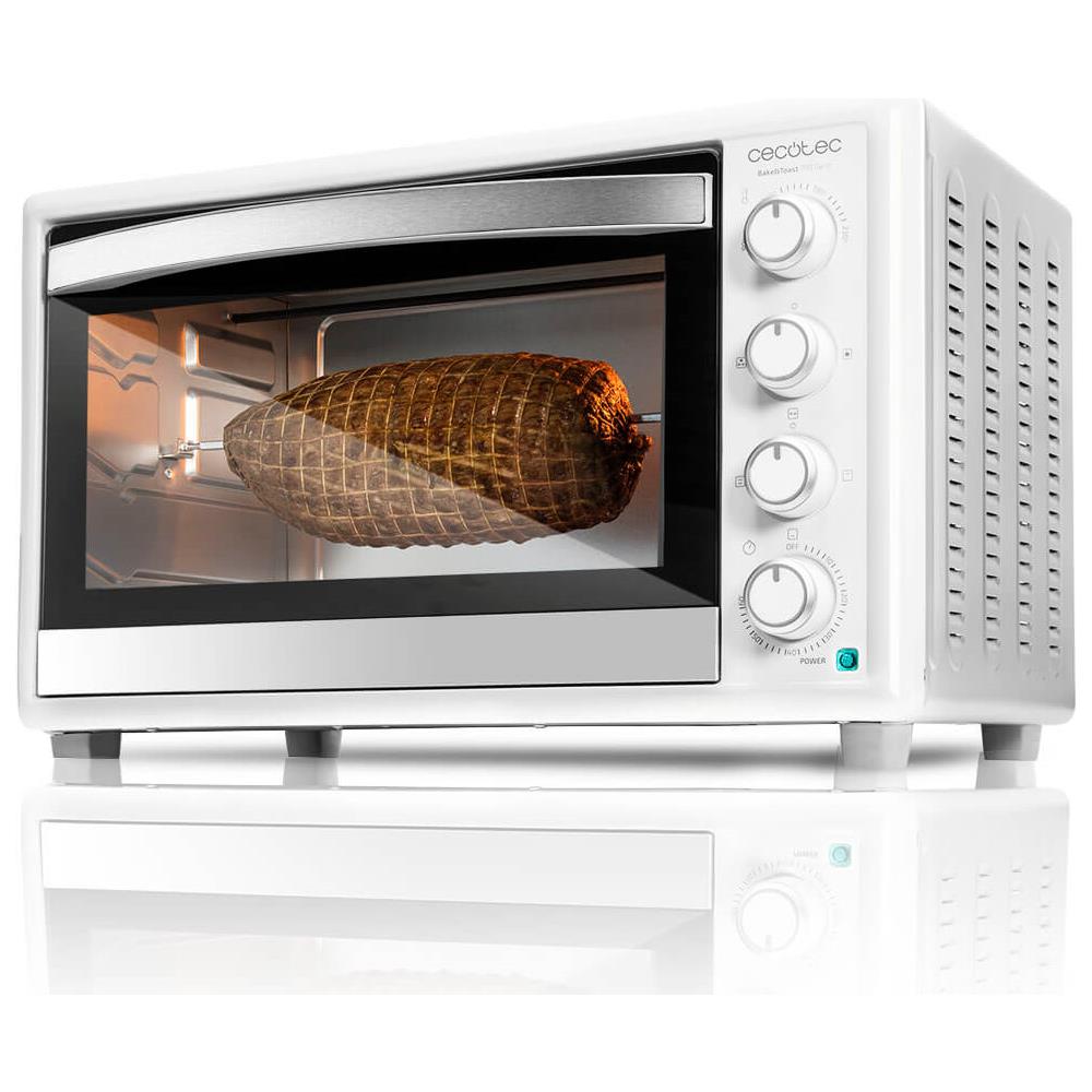 Forno Elettrico Fornetto Cottura Convenzione Girarrosto Timer Acciaio Inox 45 L