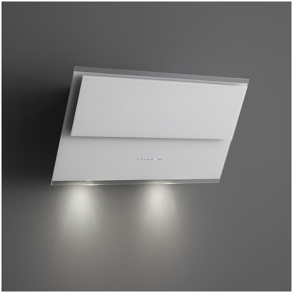 Cappa Verso a Parete 85 cm Aspirante / Filtrante Colore Vetro Bianco - Foto 3