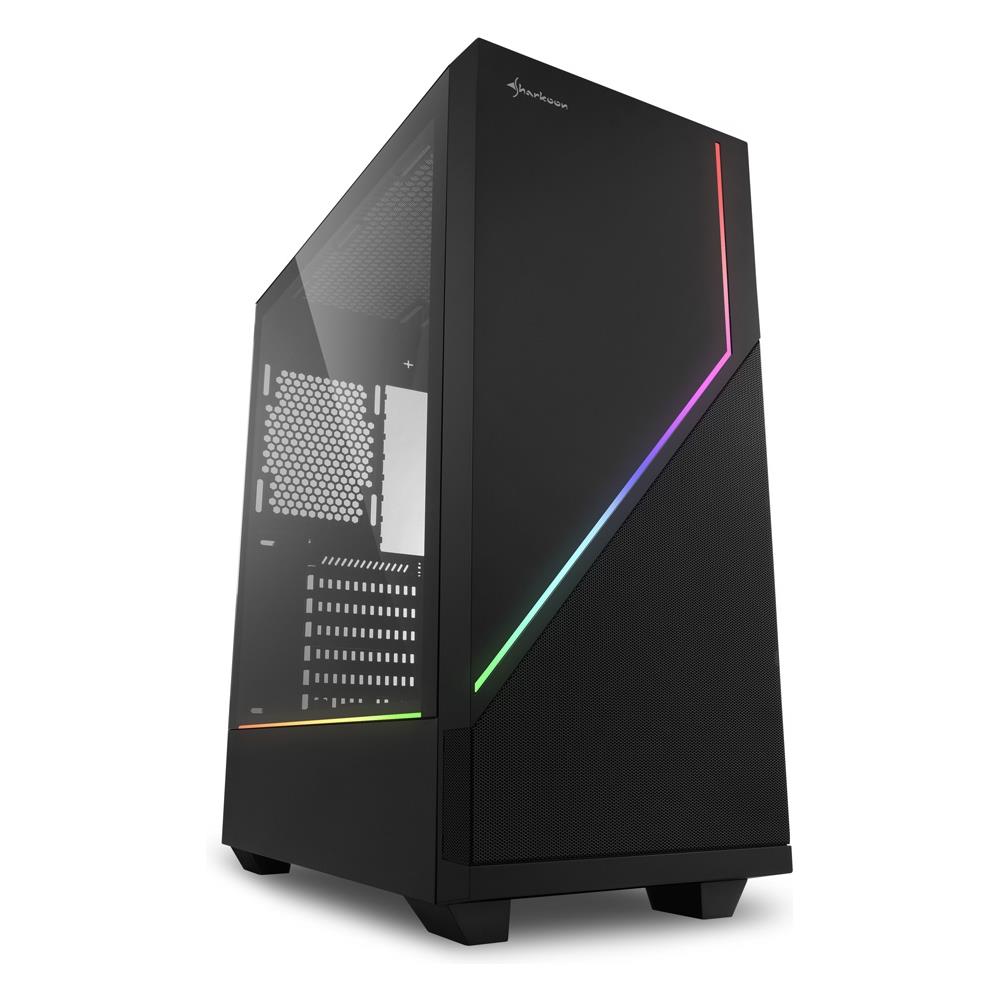 Case RGB FLOW Midi-Tower ATX, Micro ATX, Mini-ITX 2 Porte USB 3.0 Colore Nero (Finestrato) - Foto 1