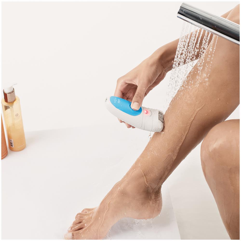 Epilatore Silk-épil 5 5-610 Wet & Dry Colore Turchese / Bianco - Foto 2