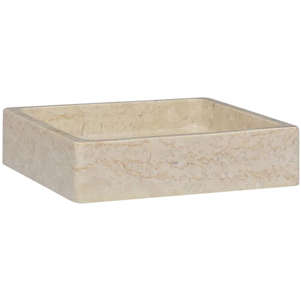 Lavandino Crema 40x40x10 cm in Marmo - Foto 2