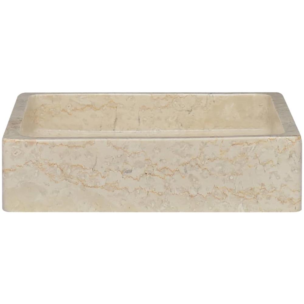 Lavandino Crema 40x40x10 cm in Marmo - Foto 3